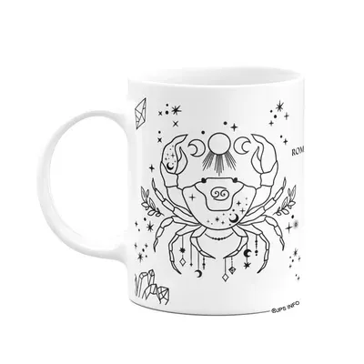 Caneca Dos Signos - Signo De Câncer - 325ml Branca