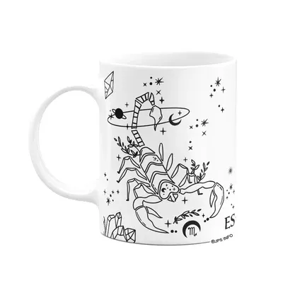Caneca Dos Signos - Signo De Escorpião - 325ml Branca