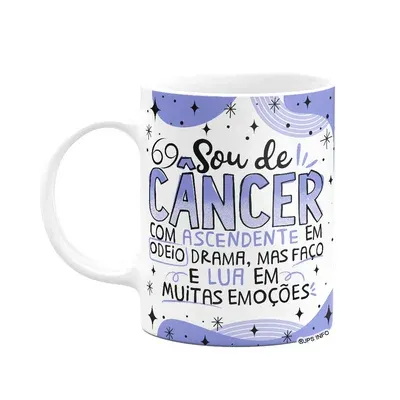 Caneca Divertida Signos - Sou De Câncer - 325ml Branca