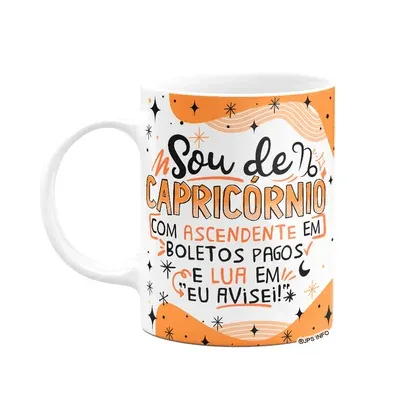 Caneca Divertida Signos - Sou De Capricórnio - 325ml Branca