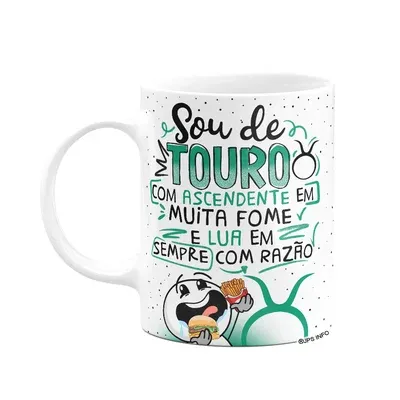 Caneca Funny Signos - Sou De Touro - 325ml Branca