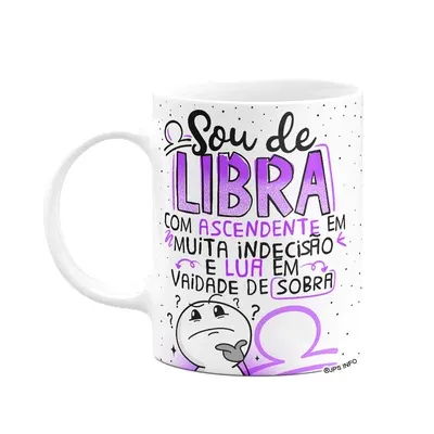 Caneca Funny Signos - Sou De Libra - 325ml Branca