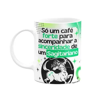 Caneca Divertida Signos Sagitário - Café E Sagitariano