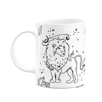 Caneca Dos Signos - Signo De Leão - 325ml Branca