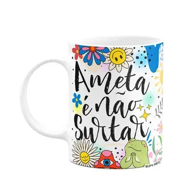 Caneca Divertida Vibes - A Meta É Não Surtar