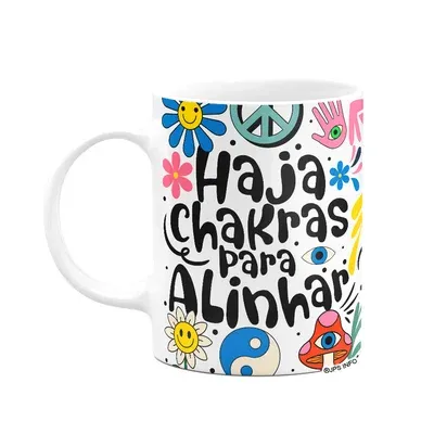Caneca Divertida Vibes - Haja Chakras Para Alinhar