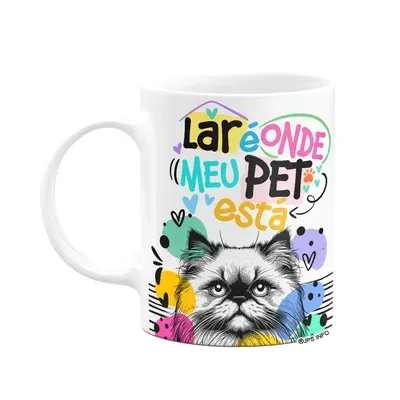 Caneca - Lar É Onde Meu Pet Está - Gato Persa