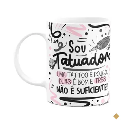 Caneca Profissões - Sou Tatuadora - 325ml Branca