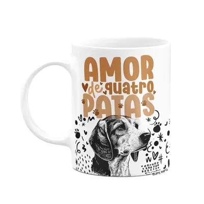 Caneca - Amor De Quatro Patas - Cachorro Beagle
