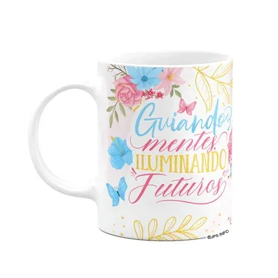 Caneca Floral Professor - Guiando Mentes Iluminando O Futuro