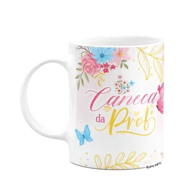 Caneca Floral Professor - Caneca Da Professora