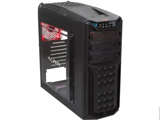 Gabinete In Win GT1 Mid Tower Black / Red com Janela 