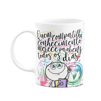 Caneca Funny Professor - Quem Compartilha Conhecimento