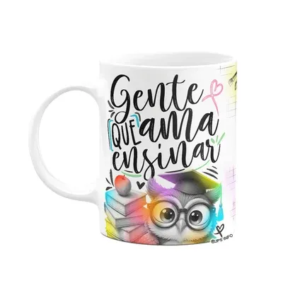 Caneca Professor Coruja - Gente Que Ama Ensinar