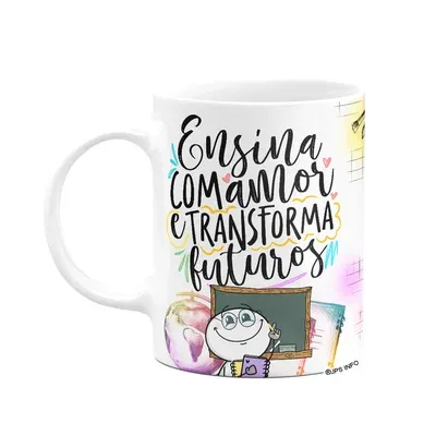 Caneca Funny Professor - Ensina Com Amor