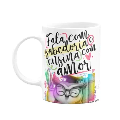 Caneca Professora Coruja - Ensina Com Amor
