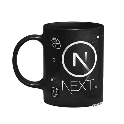 Caneca Geek Dev Programador - Next Js - 325ml Preta