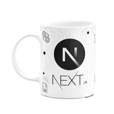 Caneca Geek Dev Programador - Next Js - 325ml Branca