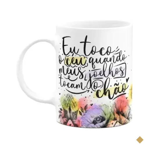 Caneca Amor E Fé - Quando Eu Toco O Céu!