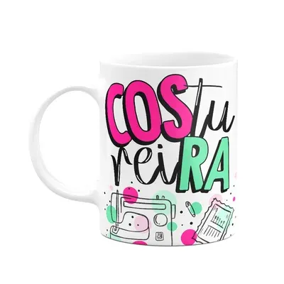 Caneca Profissões - Costureira - 325ml Branca