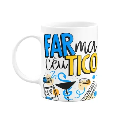 Caneca Profissões - Farmacêutico - 325ml Branca