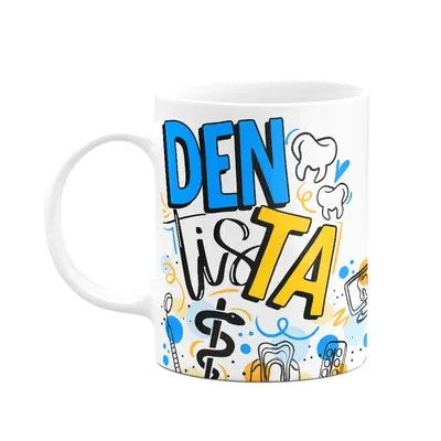 Caneca Profissões - Dentista - 325ml - Branca