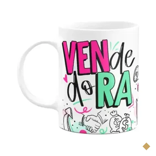 Caneca Profissões - Vendedora - 325ml - Branca