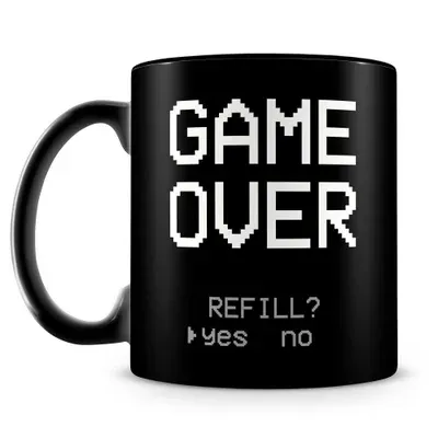 Caneca Game Over (100% Preta)