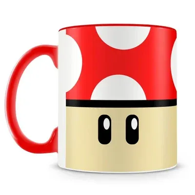 Caneca Cogumelo Grow Up (Vermelho)