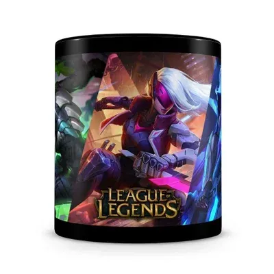 Caneca League Of Legends (Mod.3) 100% Preta