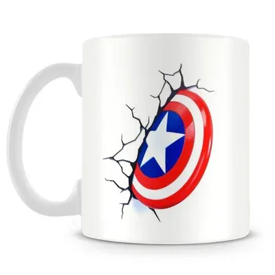 Caneca Escudo Capitão America 3D