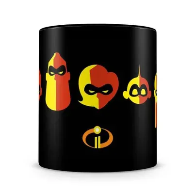 Caneca Os Incríveis (100% Preta)