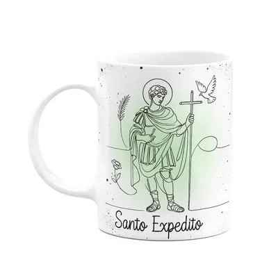 Caneca Religiosa Orações - Santo Expedito - 325ml