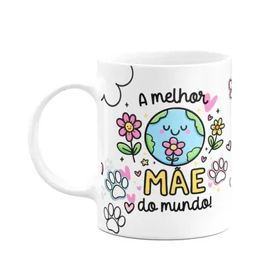 Caneca Mães - A Melhor Mãe Do Mundo - Mãe De Gato