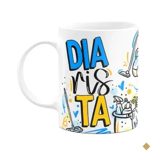 Caneca Profissões - Diarista - 325ml - Branca