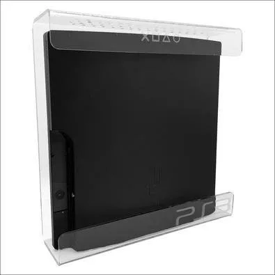 Suporte Parede Console Playstation 3 Fat - Ps3 Fat - Material Acrílico Cristal