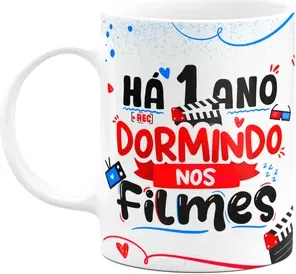 Caneca Namorados - Há 1 Ano Dormindo Nos Filmes - M2