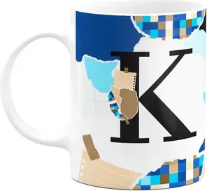 Caneca Professores - Inicial Do Nome Letra K- 325ml