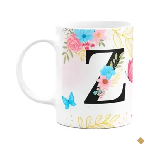 Caneca Floral Garden - Inicial Do Nome Letra Z - 325ml
