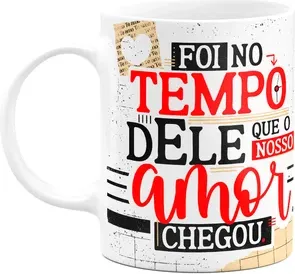 Caneca Namorados Laços - Foi No Tempo De Deus