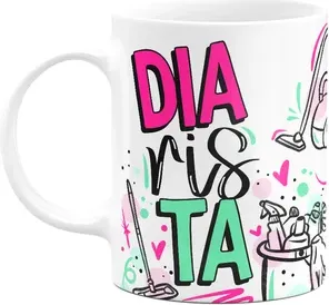 Caneca Profissões - Diarista - 325ml - Branca - M2