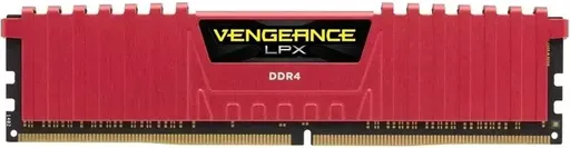 Memória Corsair Vengeance LPX Red 4GB DDR4 2400MHz PC4-19200