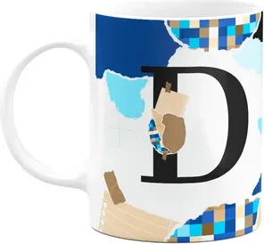 Caneca Professores - Inicial Do Nome Letra D - 325ml