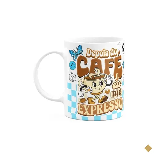 Caneca Divertida Vibes - Depois Do Café Eu Me Expresso