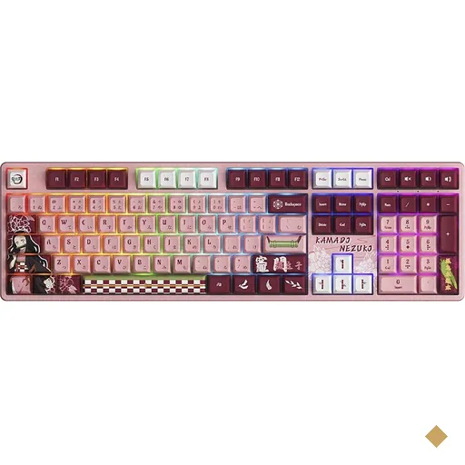Teclado Mecânico Gamer Akko 5108B-PLUS Demon Slayer Kamado Nezuk Switch Cream…