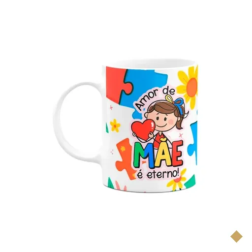 Caneca Mães - Amor De Mãe É Eterno - Mãe De Autista