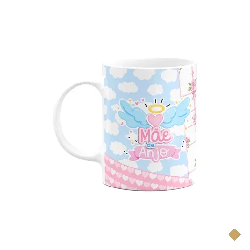 Caneca Mães - Mãe De Anjo - M2 - 325ml Branca