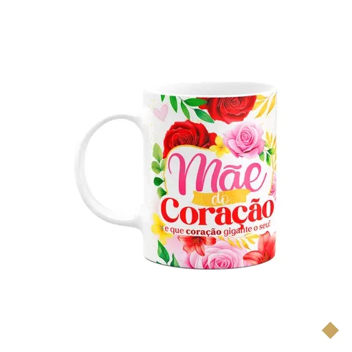 Caneca Floral Mães - Mãe Do Coração - 325ml