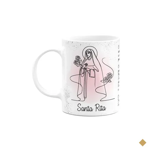 Caneca Religiosa Orações - Santa Rita - 325ml