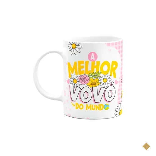 Caneca Dos Avós - A Melhor Vovó Do Mundo - 325ml